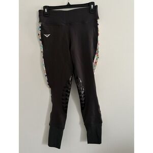TuffRider Women's  Gray Riding Pants‎ Equestrian Knee Patch Horse SizeM